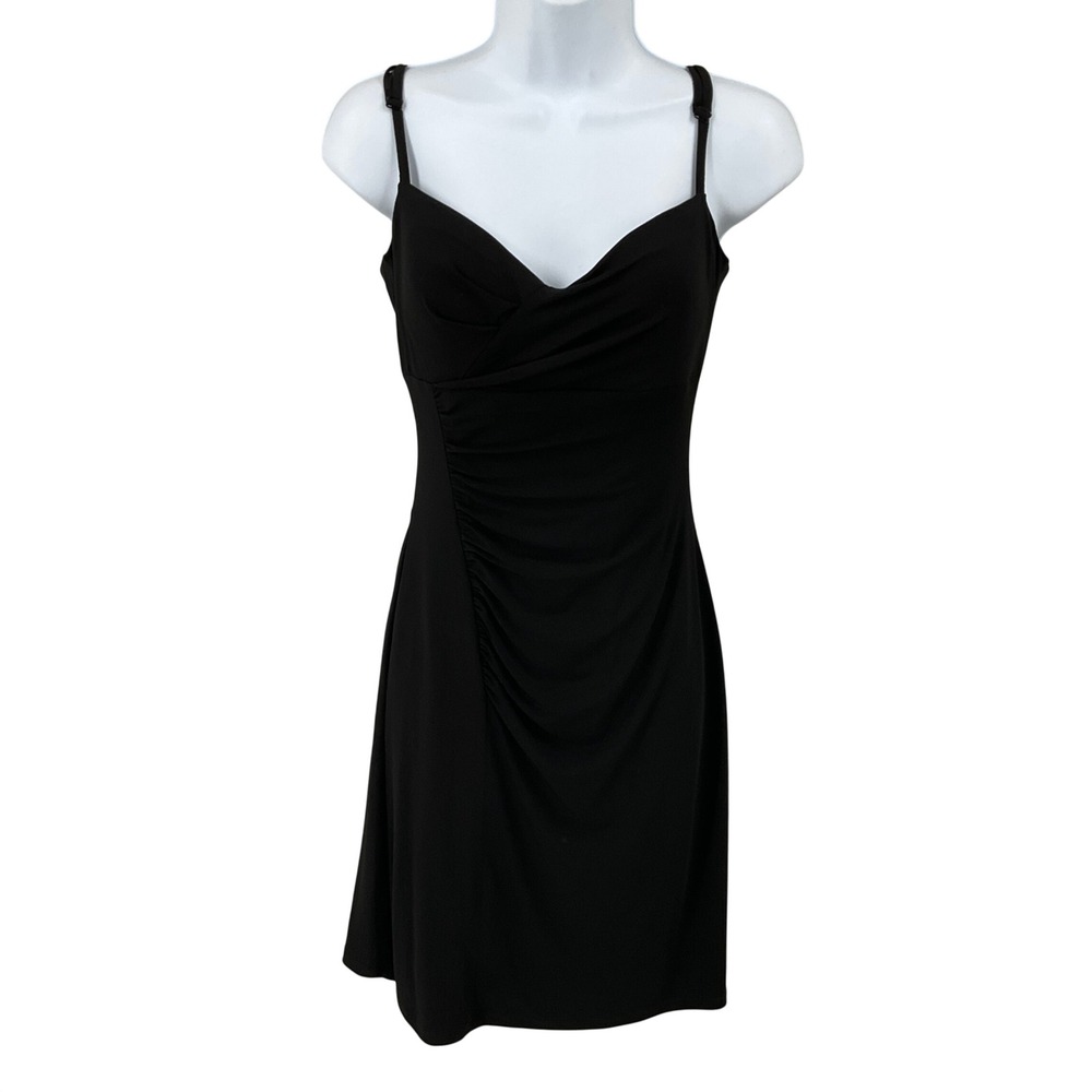 White House Black Market Dress Women 0 Black Ruched Sweetheart Classic Cocktail